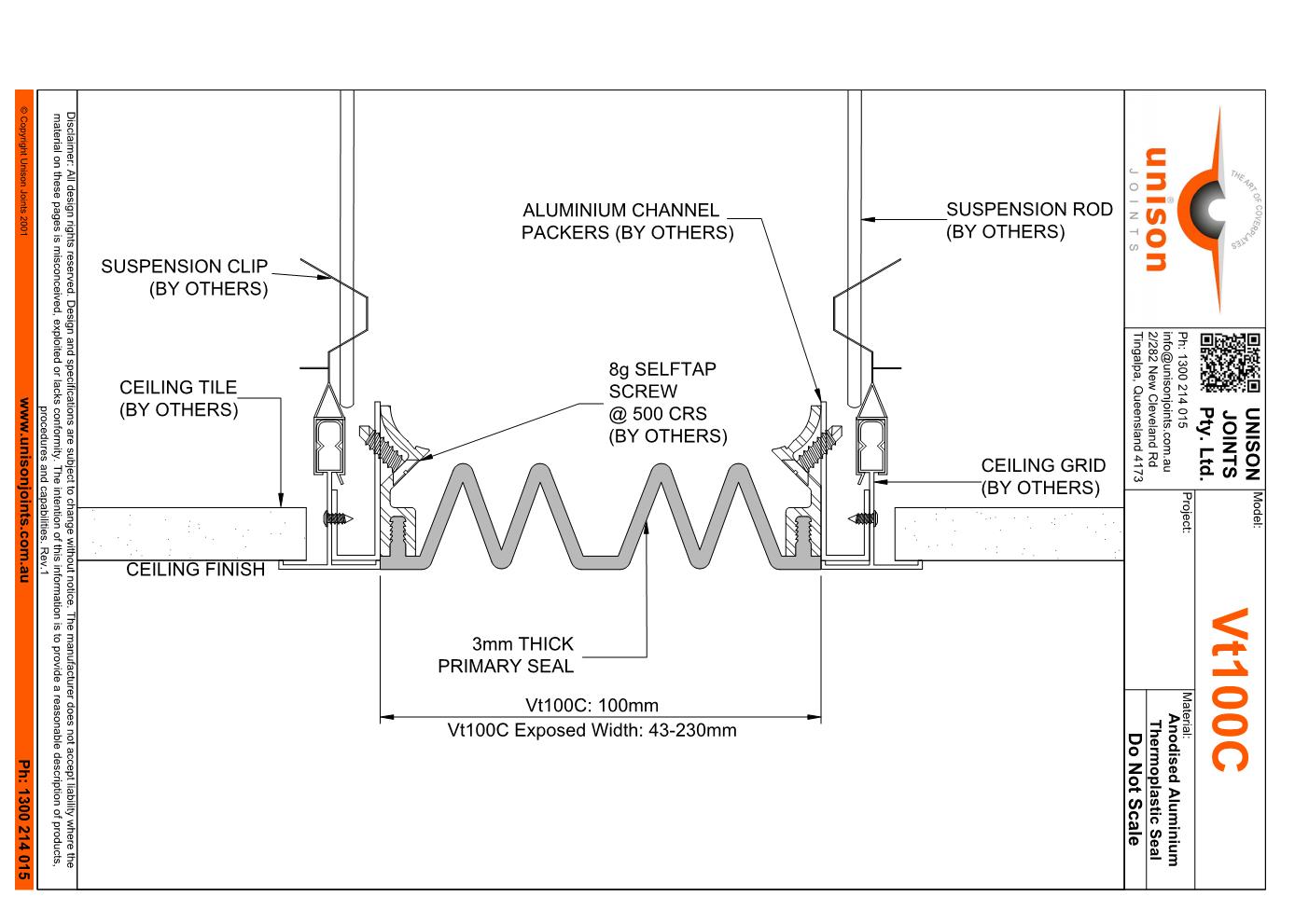 Ceiling Expansion Joint Detail